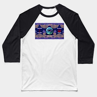 Zodi-Disc Cancer with background v1 Baseball T-Shirt